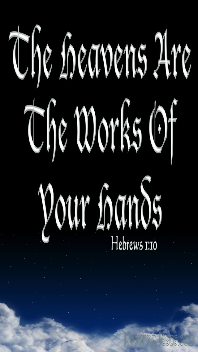 Hebrews 1:10 The Lord Laid The Foundation Of The Earth (white)